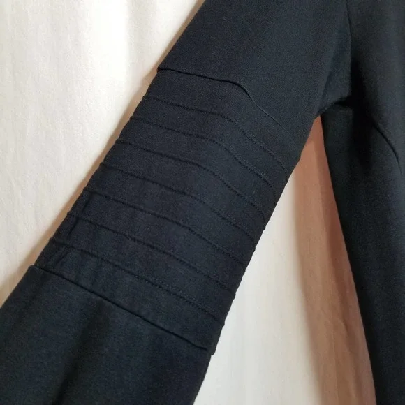 Joy Lab Moto Sweatshirt Black XS - Picture 3 of 9